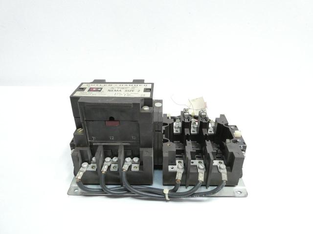 CUTLER HAMMER C50DN3 SIZE 2 REVERSING CONTACTOR 120V-AC 25HP