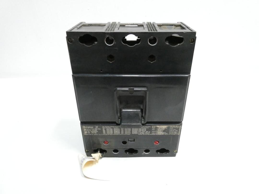 WESTINGHOUSE LA2400F CIRCUIT BREAKER 2P 400A 600V-AC W/ 350A TRIP UNIT
