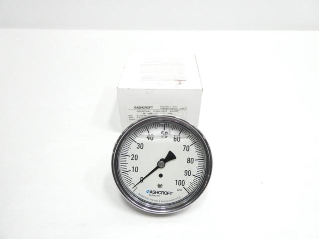 ASHCROFT 35-1009-AWL-02B-100# PRESSURE GAUGE 3-1/2IN 0-100PSI 1/4IN NPT