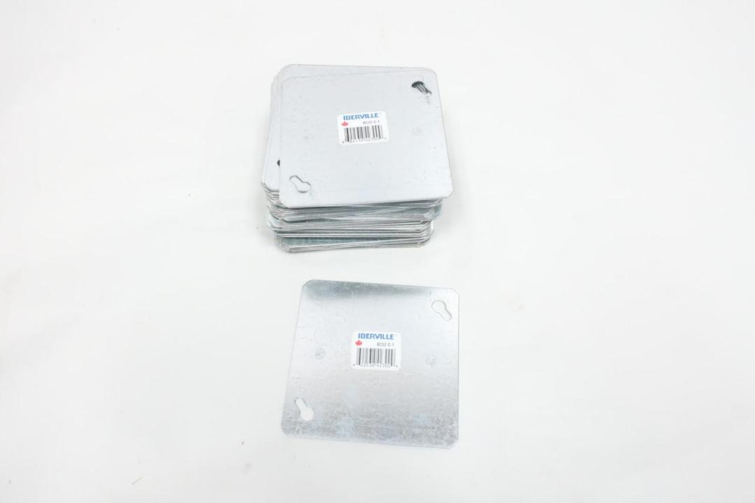 CASE OF 49 IBERVILLE BC-52-C-1 BC52C1 SQUARE BLANK BOX COVER 4IN