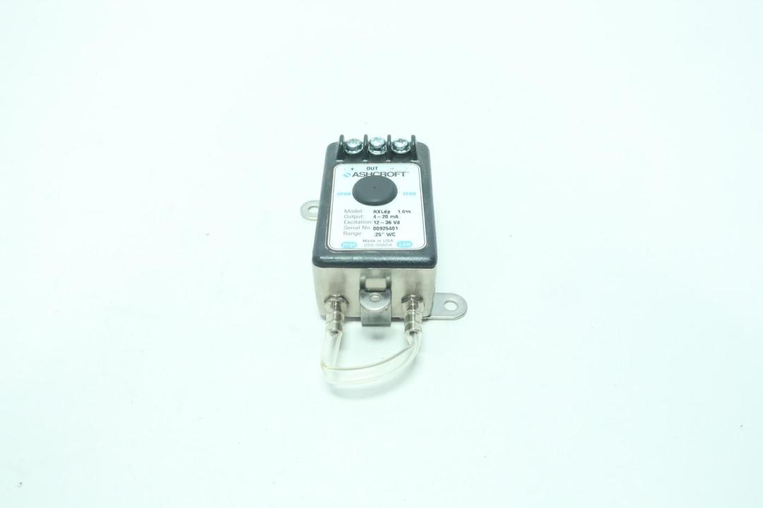 ASHCROFT RXLDP 4-20MA .25IN-H2O 12-36V-DC PRESSURE TRANSMITTER