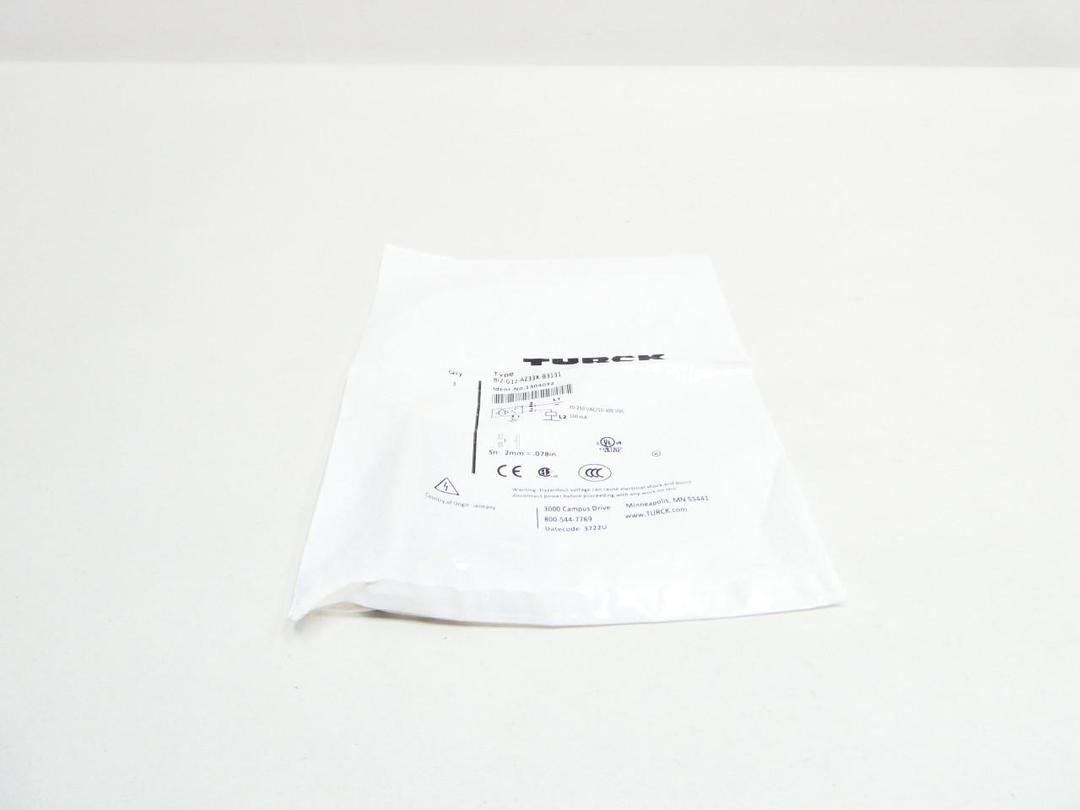 TURCK BI2-G12-AZ33X-B3131 INDUCTIVE SENSOR 100MA 20-250V-AC 10-300V-DC