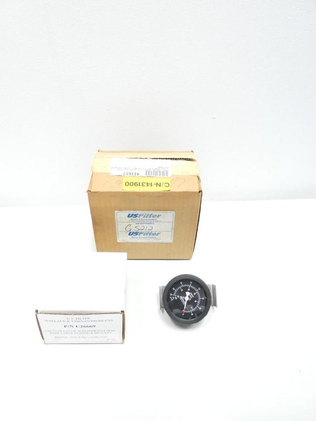 WALLACE & TIERNAN U26669 VACUUM GAUGE W/ DIAPHRAGM SEAL -30-0IN-HG