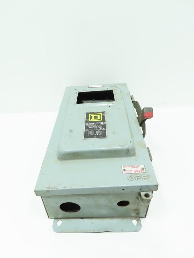 SQUARE D HU363AWK NON-FUSIBLE DISCONNECT SWITCH 3P 100A AMP 600V-AC