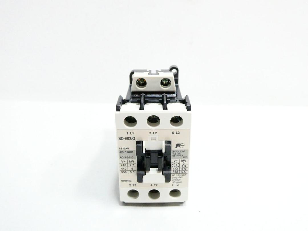 FUJI SC-E03G AC CONTACTOR 24V-DC 20A AMP 7-1/2HP