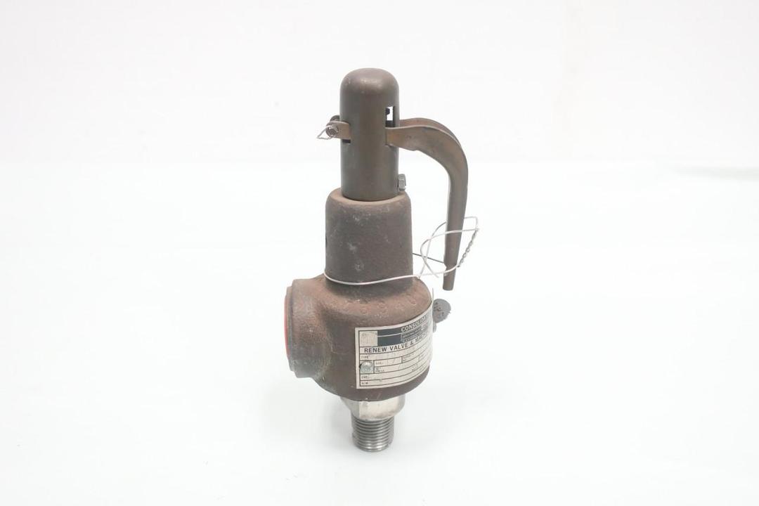 CONSOLIDATED 1543D-3 STEEL THREADED RELIEF VALVE 75PSI 1/2IN NPT