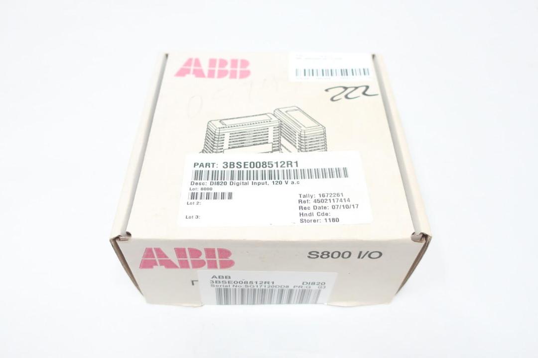 ABB 3BSE008512R1 DI820 S800 I/O DIGITAL INPUT MODULE