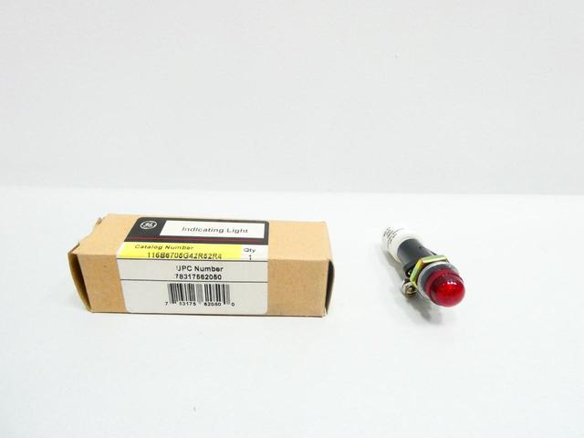 GENERAL ELECTRIC GE 116B6708G42R52R4 RED INDICATING LIGHT 48V-DC