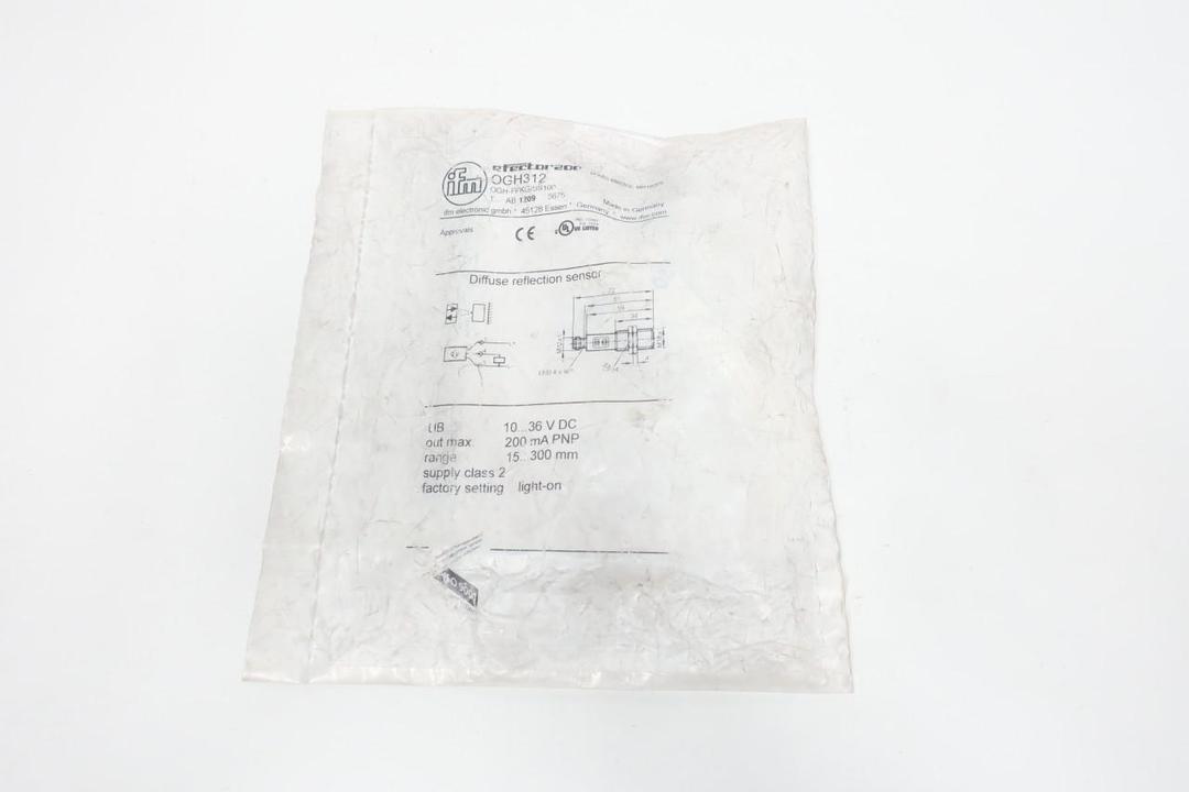 IFM EFECTOR OGH312 OGH-FPKG/US100 PROXIMITY SENSOR 10-36V-DC
