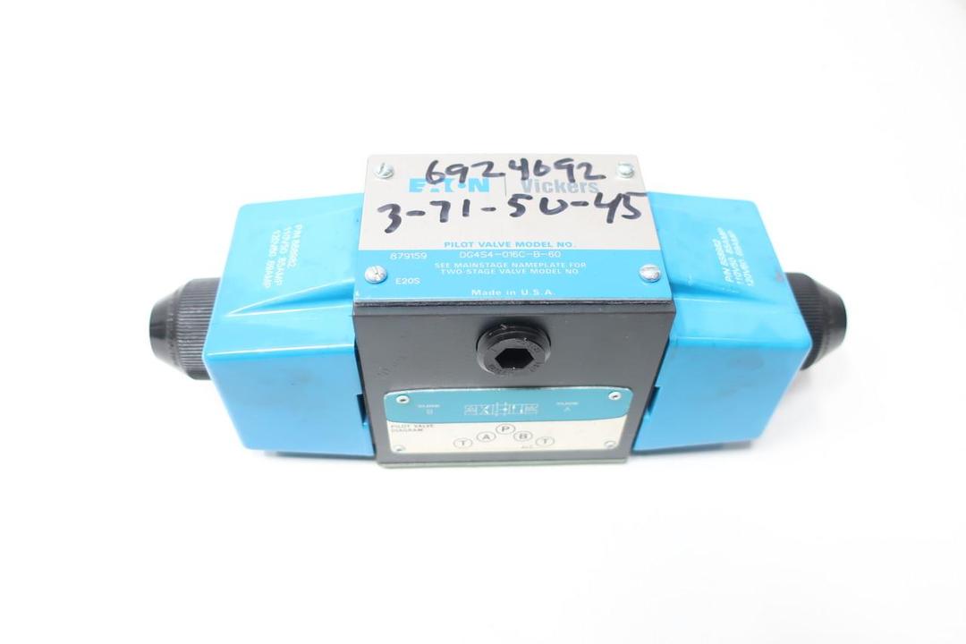 VICKERS 879159 DG4S4-016C-B-60 HYDRAULIC DIRECTIONAL VALVE 20GPM 3600PSI 120V-AC