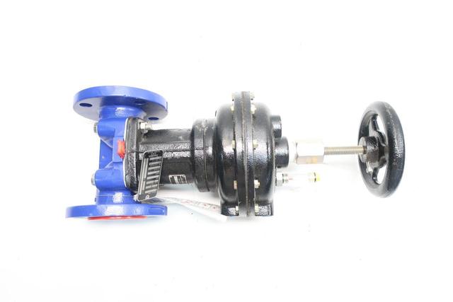 SAUNDERS 3449 MANUAL IRON FLANGED DIAPHRAGM VALVE 2IN 150