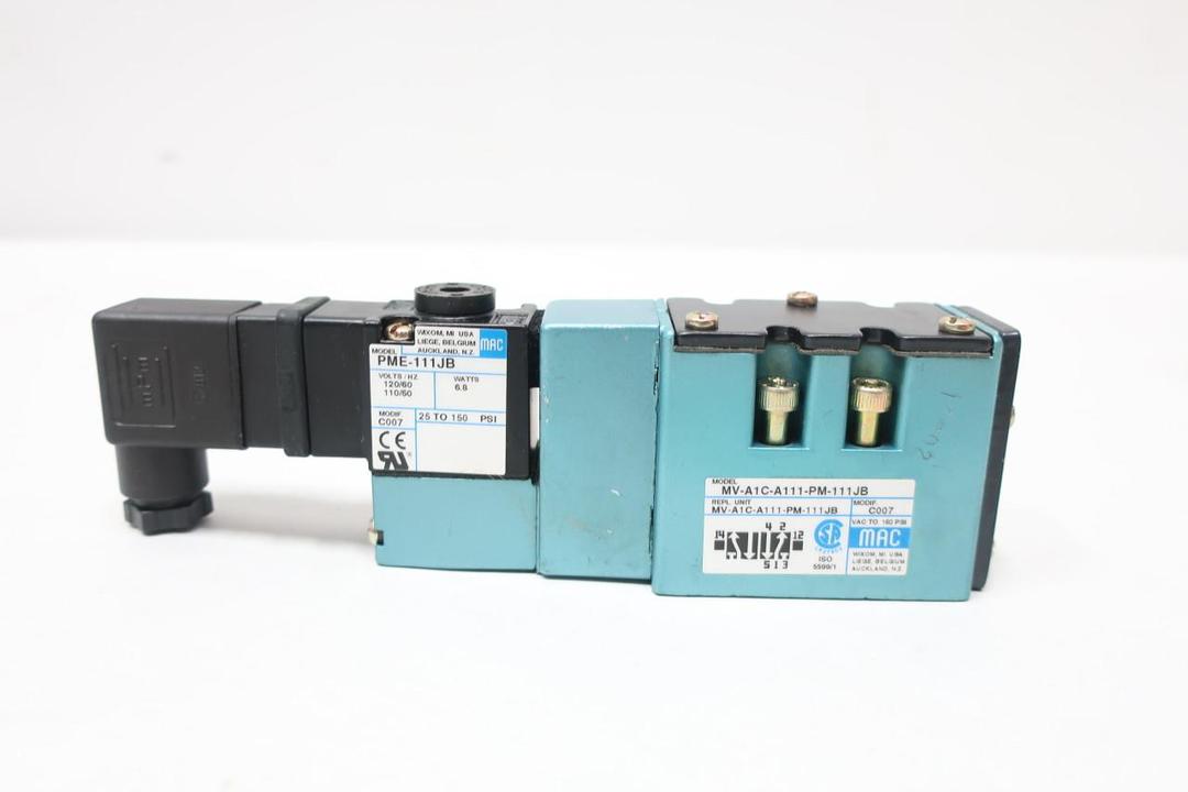 MAC MV-A1C-A111-PM-111JB PNEUMATIC SOLENOID VALVE 120V-AC 150PSI
