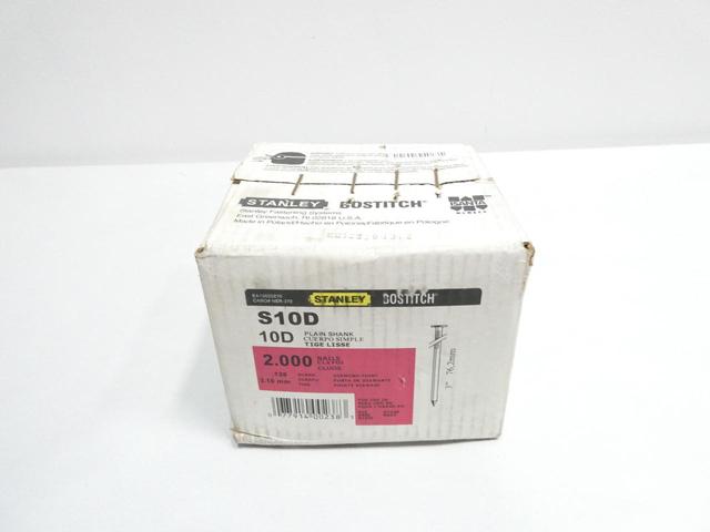 BOX OF 2000 STANLEY BOSTITCH S10D PLAIN SHANK 3IN