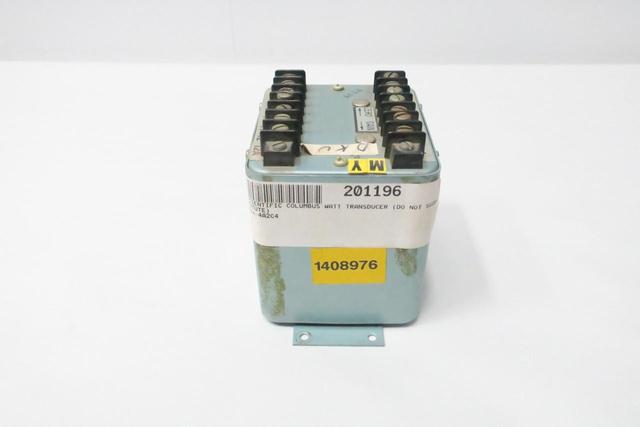 SCIENTIFIC COLUMBUS 2194 WATT TRANSDUCER 0-1MA 120V-AC 0-10OHM