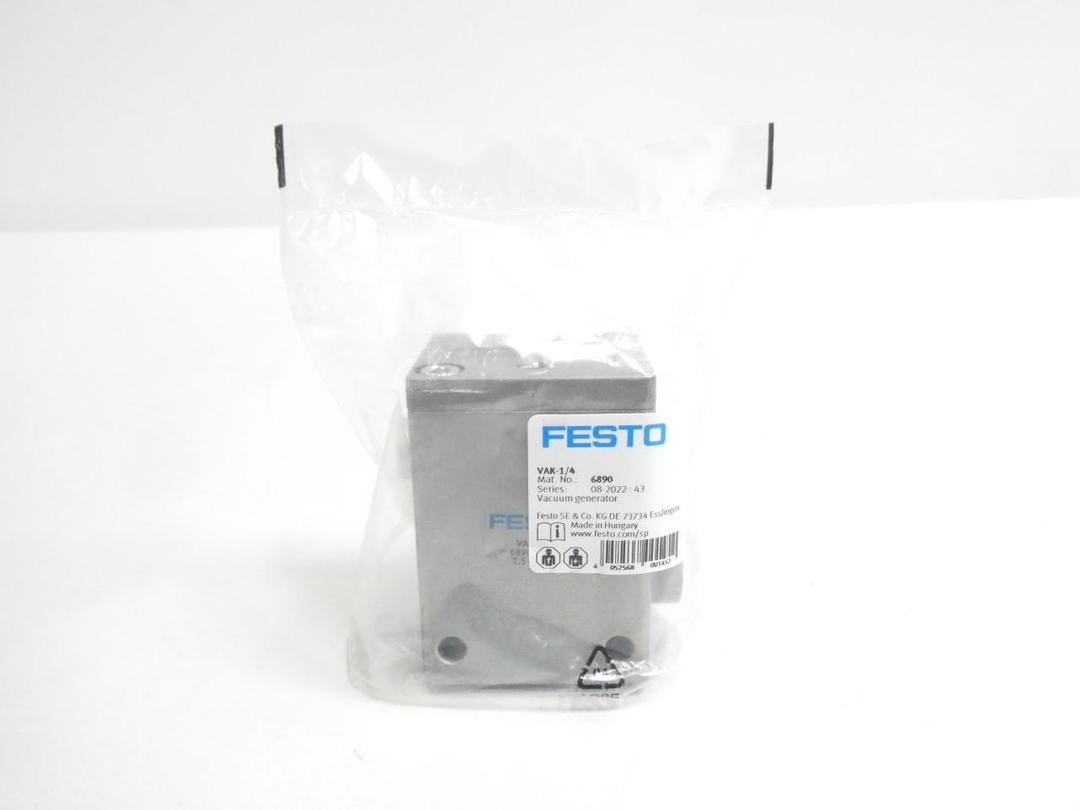 FESTO VAK-1/4 6890 VACUUM GENERATOR 10BAR