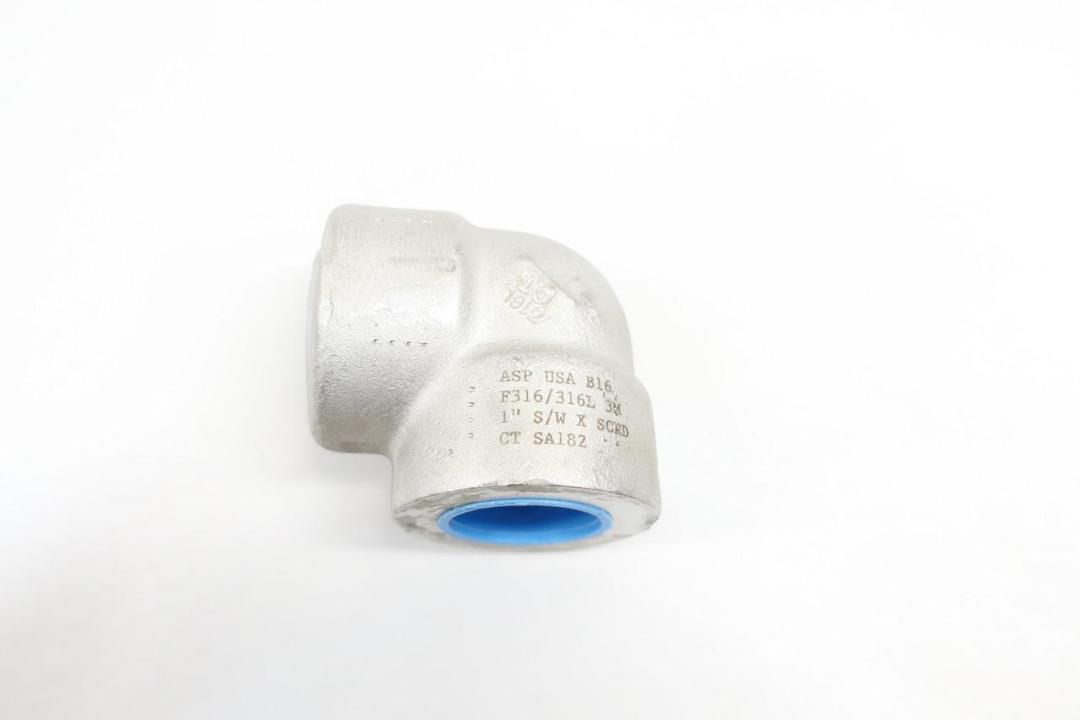 ASP B16 STAINLESS PIPE ELBOW 1IN S/W X 1IN NPT
