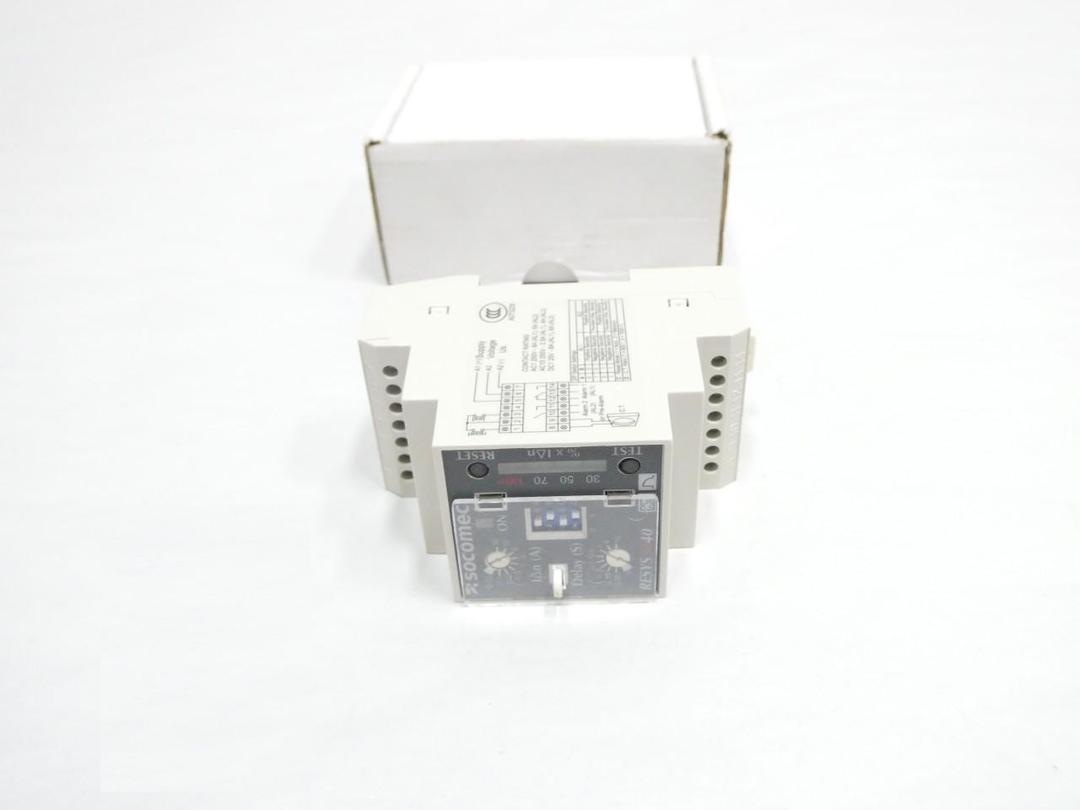SOCOMEC 4941 3602 EARTH LEAKAGE 0.03-30A AMP 0-10SEC 12-125V-DC