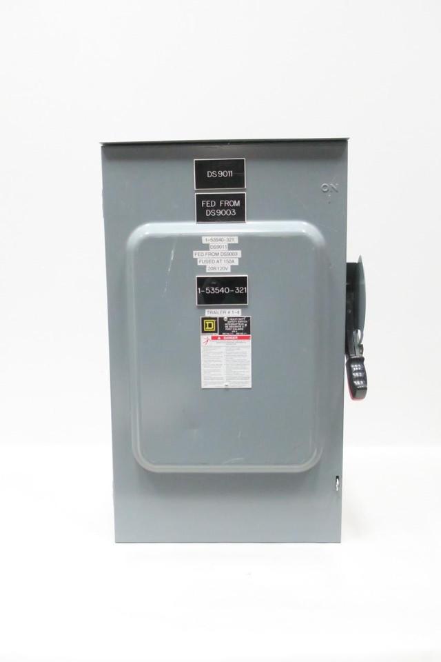 SQUARE D CH364RB FUSIBLE DISCONNECT SWITCH 3P 200A AMP 600V-AC 600V-DC