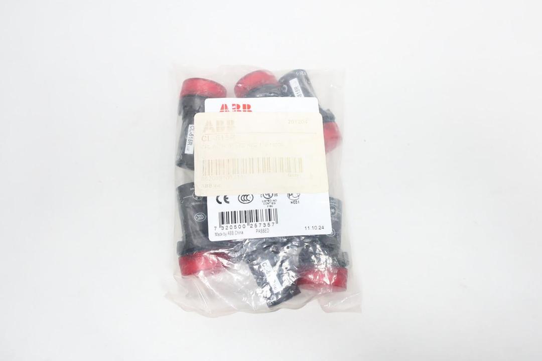 PACK OF 8 ABB CL-515R 1SFA619402R5151 RED INDICATOR LIGHT 110-130V-DC