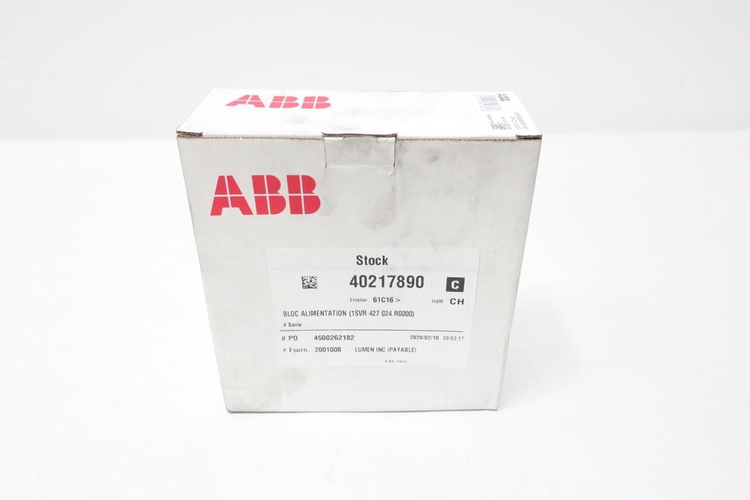 ABB 1SVR360563R1001 CP-C.1 24/5.0 POWER SUPPLY IN: 100-240V AC OUT: DC 24V 5A
