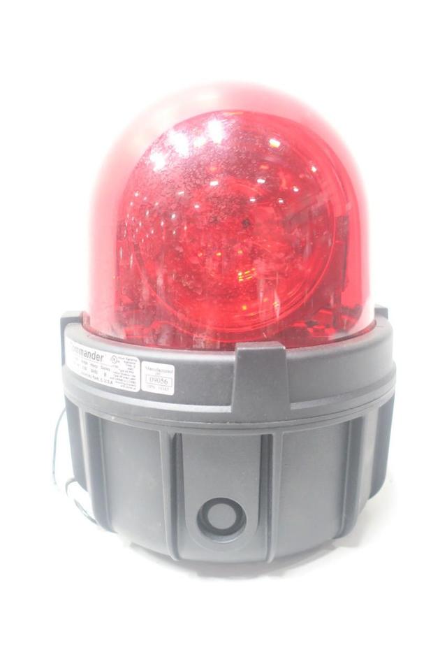 FEDERAL SIGNAL 371L COMMANDER ROTATING RED LIGHT 120V-AC