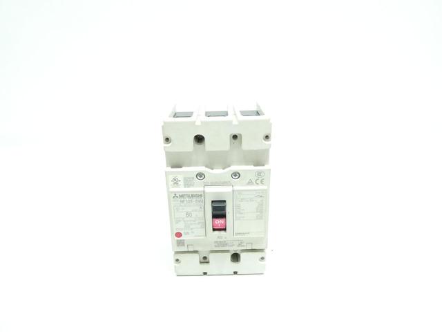 MITSUBISHI NF125-SVU3060 MOLDED CASE CIRCUIT BREAKER 3P 60A AMP 200V-AC