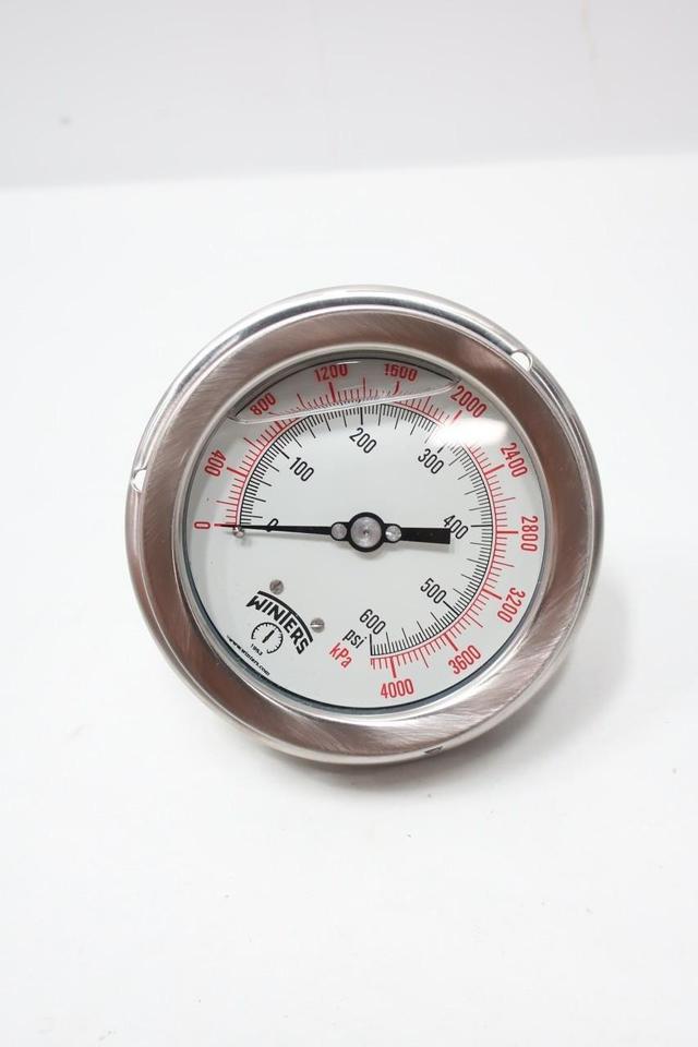 WINTERS 1098-FF-UC PRESSURE GAUGE 4IN 0-600PSI 1/4IN NPT