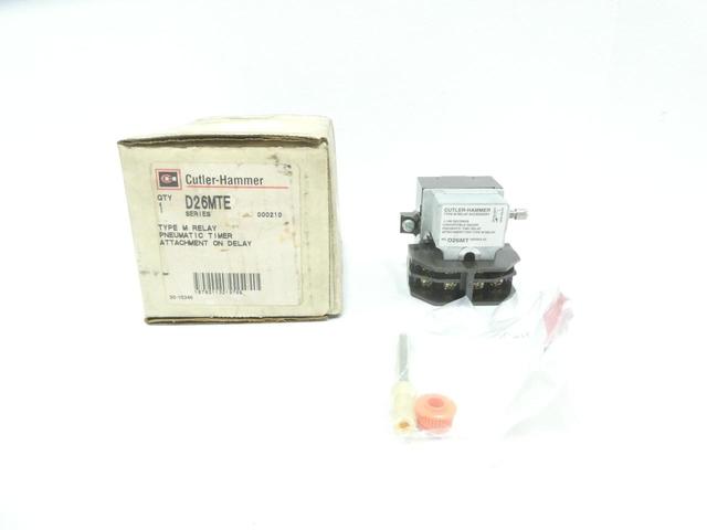 CUTLER HAMMER D26MTE TYPE M PNEUMATIC TIMER RELAY ATTACHMENT 0.1-180SEC