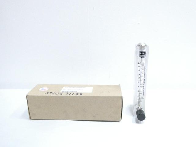 KING INSTRUMENT 75303325C06 VARIABLE AREA FLOW METER 0.2-2GPM 1/4IN NPT