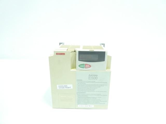 MITSUBISHI FR-E540-0.75K-NA E500 VFD DRIVE 380-480V-AC 0.2-400HZ 400-480V-AC 1HP