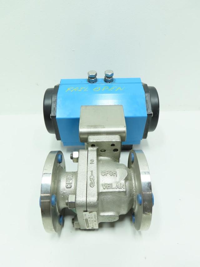 VELAN 01X13-BB2A PNEUMATIC STAINLESS FLANGED BALL VALVE 2IN 150