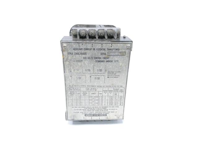 WESTINGHOUSE 234A240G05 AUXILIARY CURRENT OR POTENTIAL TRANSFORMER 600V-AC