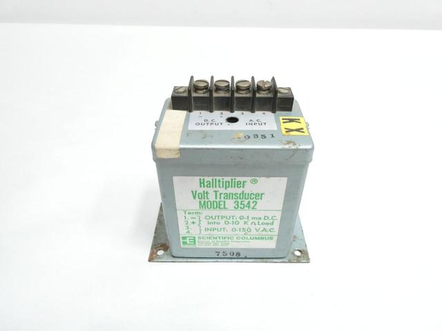 SCIENTIFIC COLUMBUS 3542 VOLT TRANSDUCER 0-150V-AC 0-1MV-DC 0-10K-OHM