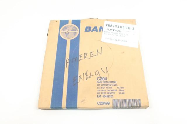 BAND-IT C20499 STAINLESS EASY SCALE BAND 100FT X 1/2IN X 0.03IN