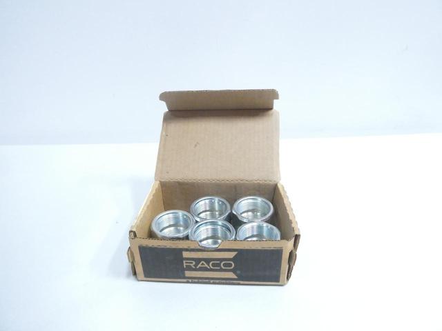 BOX OF 5 RACO 1505 IRON 3-PIECE COUPLING CONDUIT FITTING 1-1/4IN