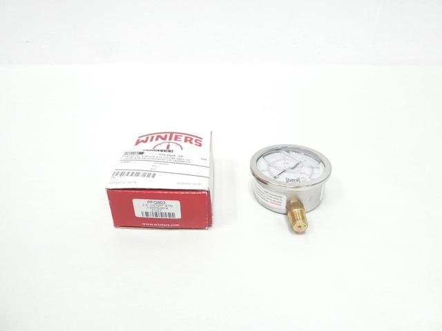 WINTERS PFQ803 PRESSURE GAUGE 2-1/2IN 0-60PSI 1/4IN NPT