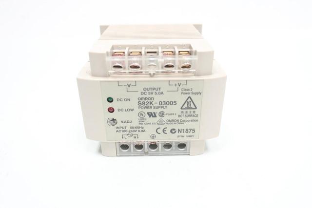 OMRON S82K-03005 POWER SUPPLY 100-240V-AC 5A AMP 5V-DC