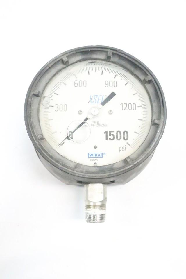 WIKA 8100IZZI XSEL PRESSURE GAUGE 4-1/2IN 0-1500PSI 1/2IN NPT