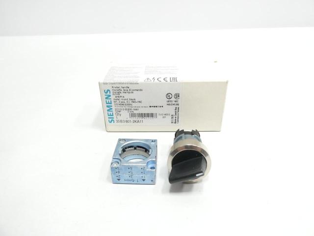 SIEMENS 3SB3 601-2KA11 SELECTOR SWITCH 2 POS