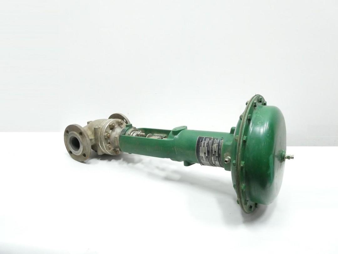 FISHER EZ 667 SIZE 40 PNEUMATIC STAINLESS FLANGED CONTROL VALVE 2IN 150
