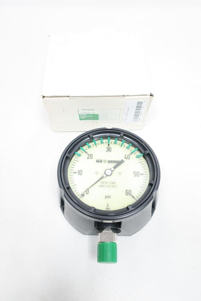 MCDANIEL CONTROLS MPB/SCCG AB20307 PRESSURE GAUGE 4-1/2IN 0-60PSI 1/2IN NPT