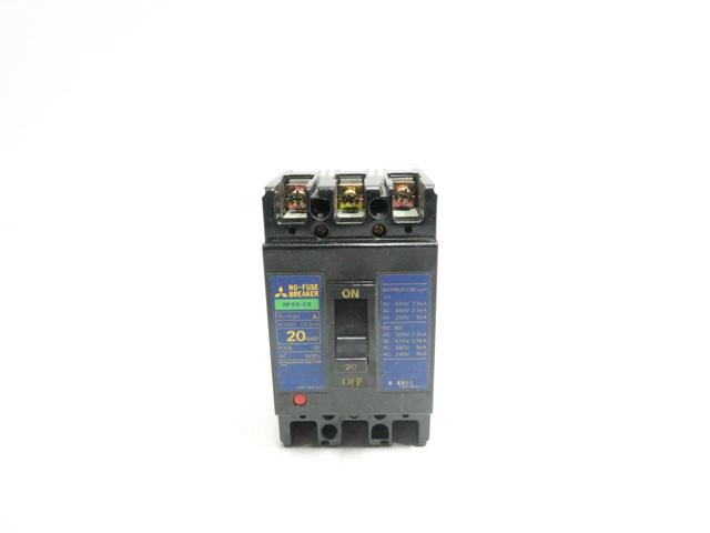 MITSUBISHI NF50-CS-3P-20A MOLDED CASE CIRCUIT BREAKER 3P 20A AMP 220V-AC