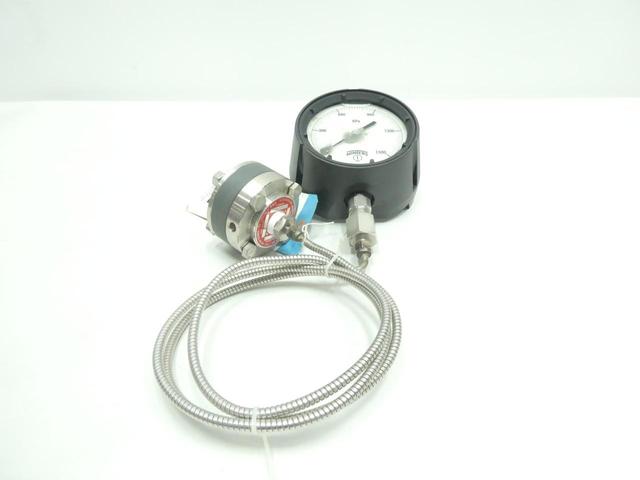 WINTERS M515-04 PRESSURE GAUGE 4-1/2IN 0-1500KPA 1/2IN NPT