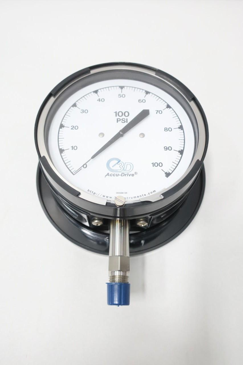 3D INSTRUMENTS 25504-23B71 ACCU-DRIVE PRESSURE GAUGE 0-100PSI 1/4IN NPT