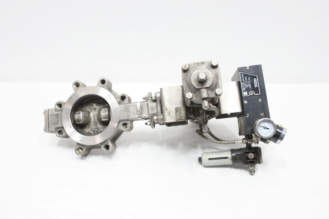 KEYSTONE SSS1TSG S-012U-D000 V100 PNEUMATIC LUGGED CONTROL VALVE 150 4IN
