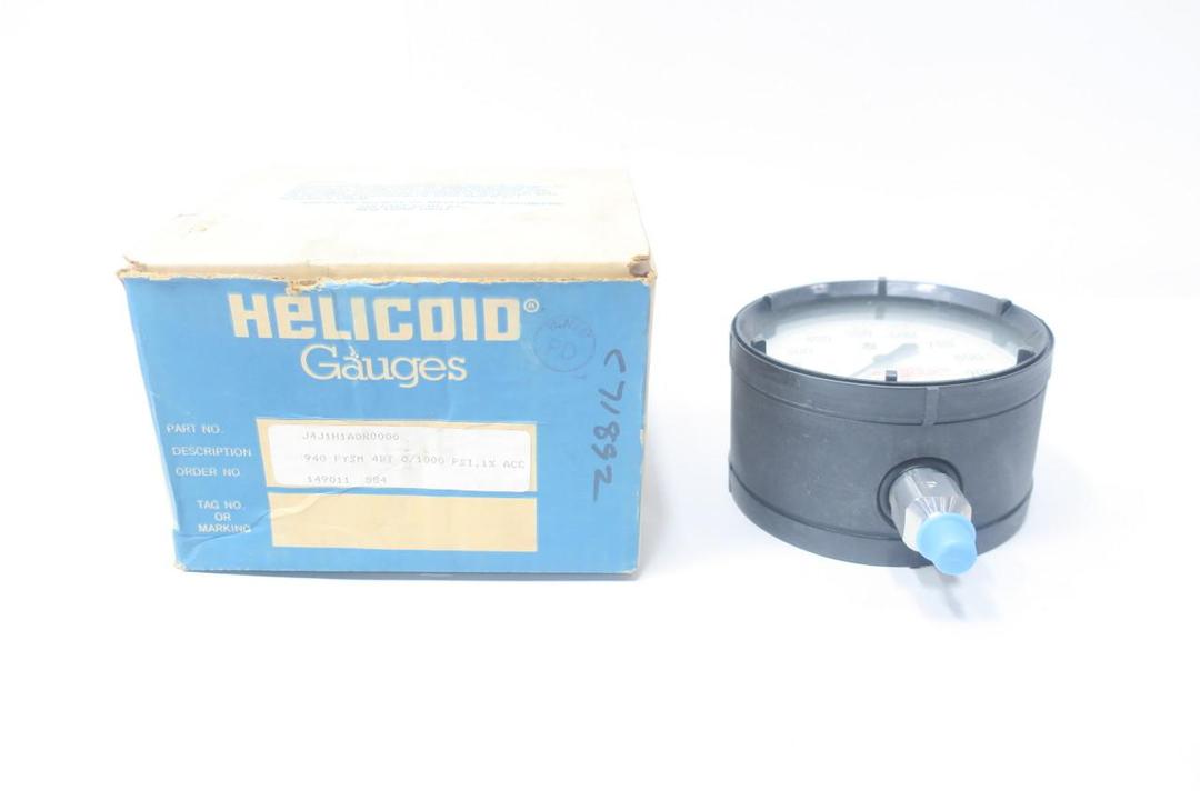 HELICOID J4J1H1A0R0000 PRESSURE GAUGE 4-1/2IN 1/4IN NPT 0-1000PSI