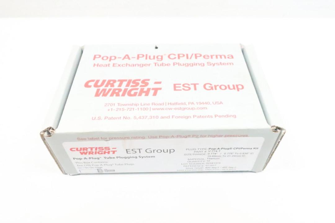 CURTISS-WRIGHT V-774-T POP-A-PLUG KIT 0.774/0.775IN