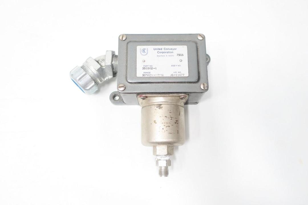 UNITED CONVEYOR UCC 353302-1 UNITED ELECTRIC J6-11477 PRESSURE SWITCH