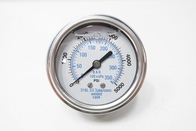PIC 302L-254R PRESSURE GAUGE 2-1/2IN 0-5000PSI 1/4IN NPT