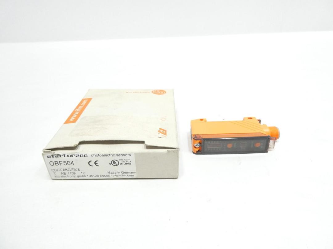 IFM EFECTOR OBF504 OBF-FAKG/T/US PHOTOELECTRIC SENSOR 10-30V-DC